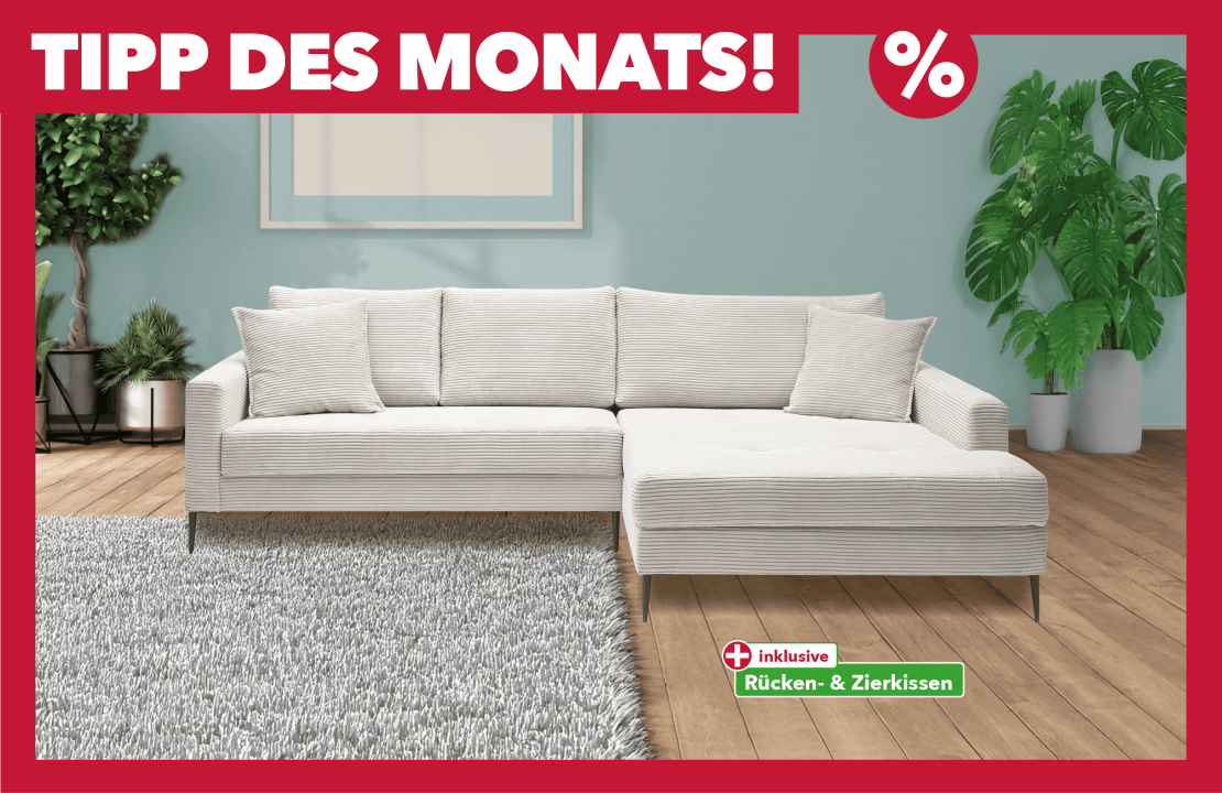 06520501 001 Cord Ecksofa neu